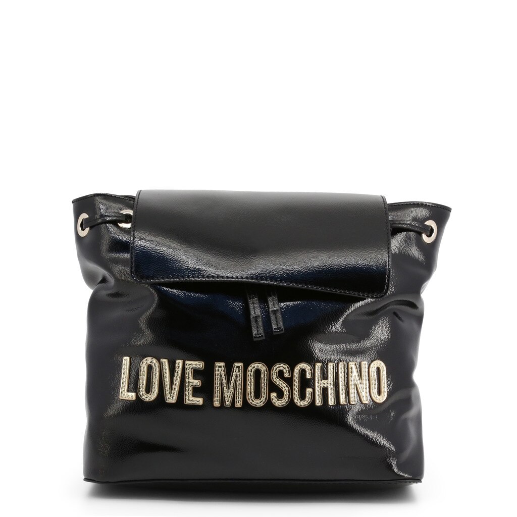 Rucsac lucios Love Moschino, Negru